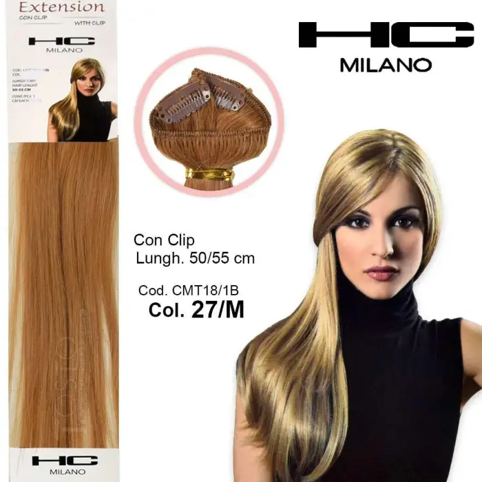 Hc milano extension 3 clip no remy largh.14-16cm lungh.50cm col.27m