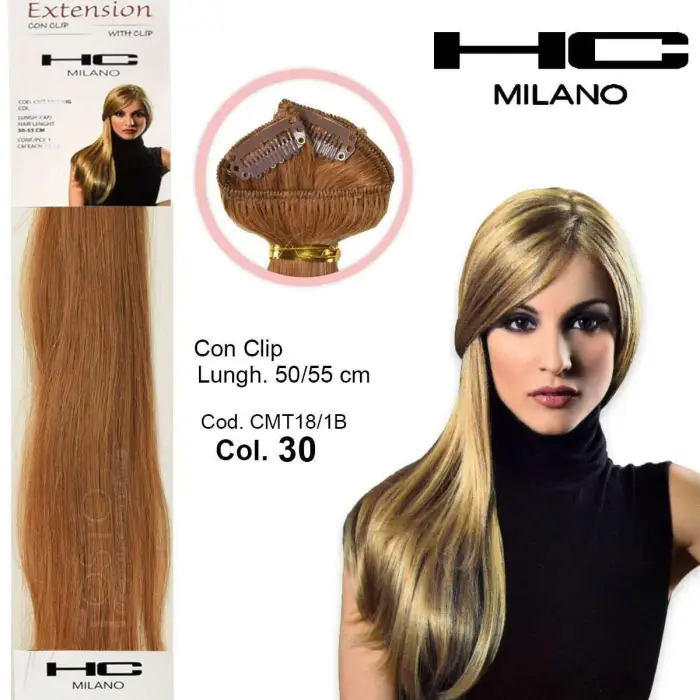 Hc milano extension 3 clip no remy largh.14-16cm lungh.50cm col.30