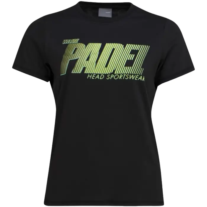Head T-shirt Padel Nero