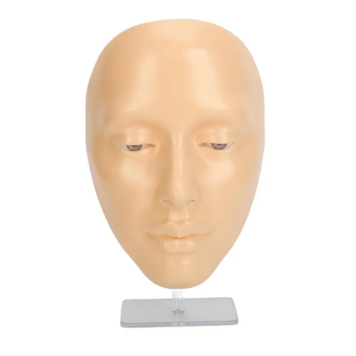 Viso Pratica Trucco 5D in Silicone Viso Insegnamento Occhio Cosmetico Manichino Tavola per Cosmetologia Bianco bianco