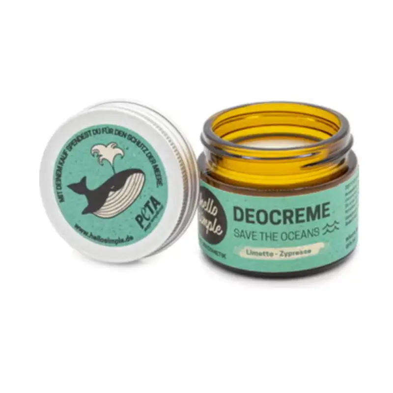 Hello simple "Save the Oceans" Crema Deodorante Lime & Cipresso 50 g