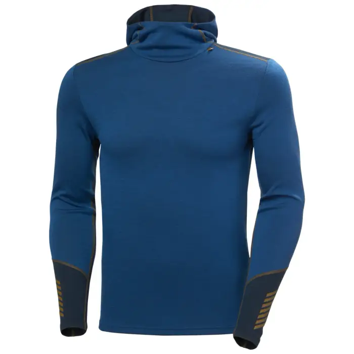 Maglietta a maniche lunghe con cappuccio Helly Hansen Lifa Merino Bleu