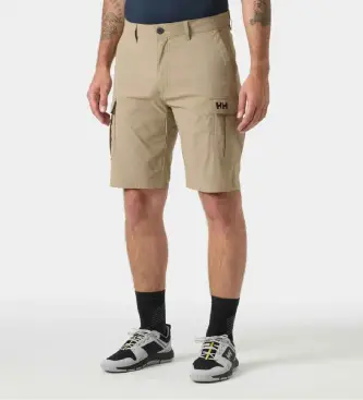 per uomo 34537 Pantaloncini Hh Qd Cargo 11" beige (38), Casual, Sportivo, Outdoor, Multisport, Poliamide