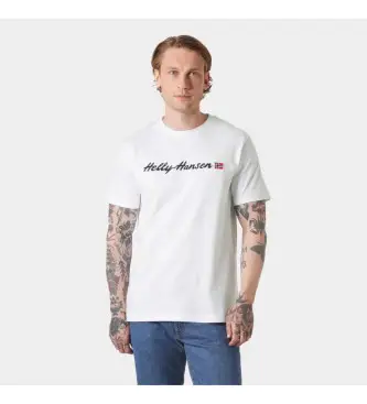 Helly Hansen per uomo 54599 Maglietta Core Graphic T 2 0 bianca, Bianco, Casual, Cotone, Manica corta
