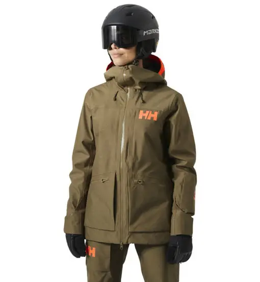 HELLY HANSEN Powderqueen 3 0 W - giacca da sci - donna Brown