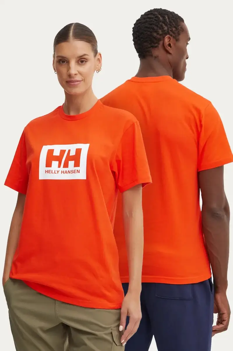 Helly Hansen t-shirt in cotone TOKYO colore arancione 53285