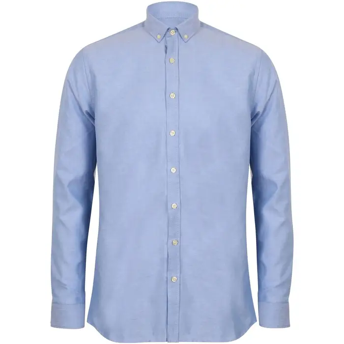 Henbury Camicia a maniche lunghe HB512 Blu