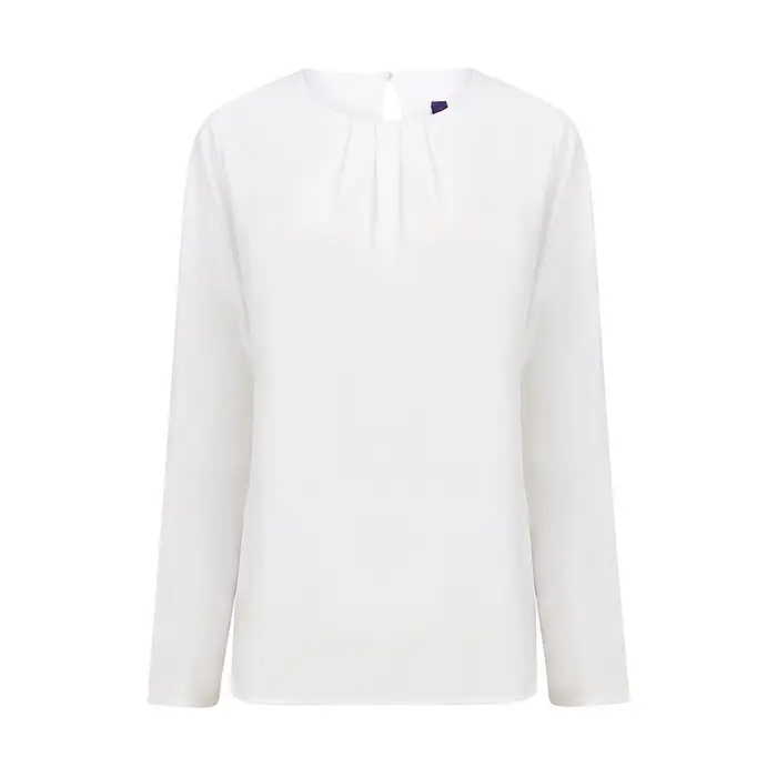 Henbury T-shirts a maniche lunghe HB598 Bianco