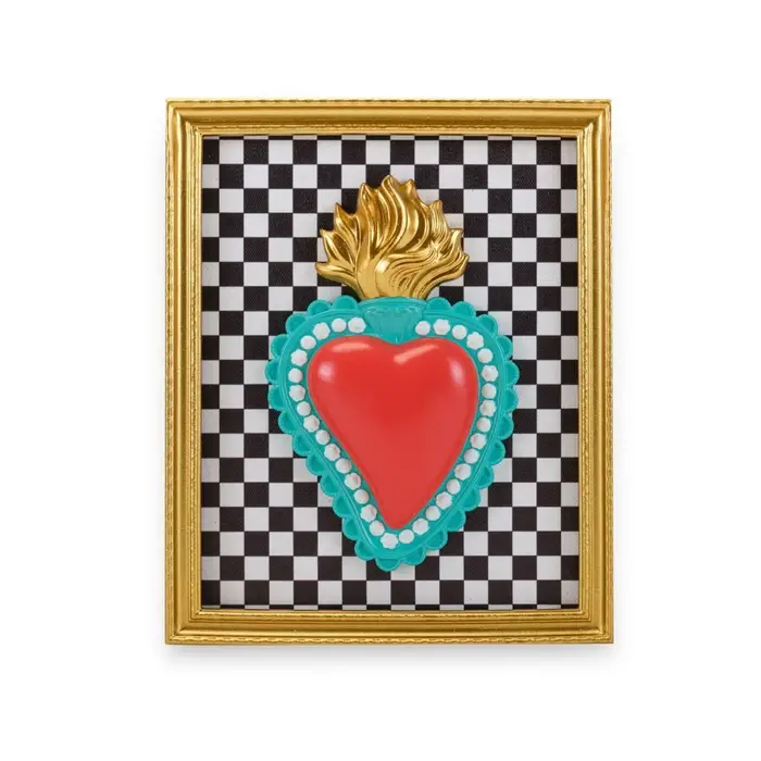 HENRIETTE Cornice Rettangolare Con Cuore In Resina Multicolor
