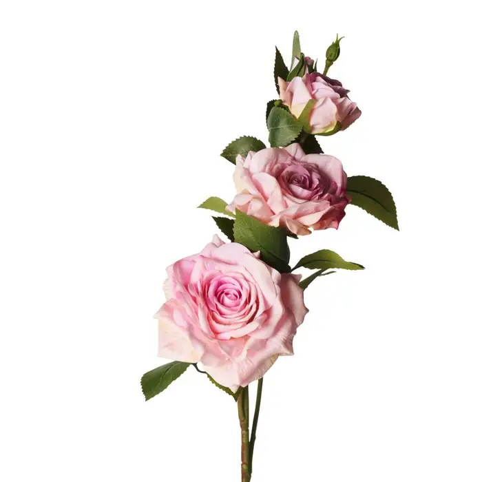 HENRIETTE Fiore Artificiale Rose “Real Touch” Rosa