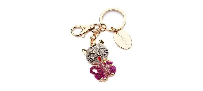 HENRIETTE Portachiave Gattino Rosa Lucky Charme