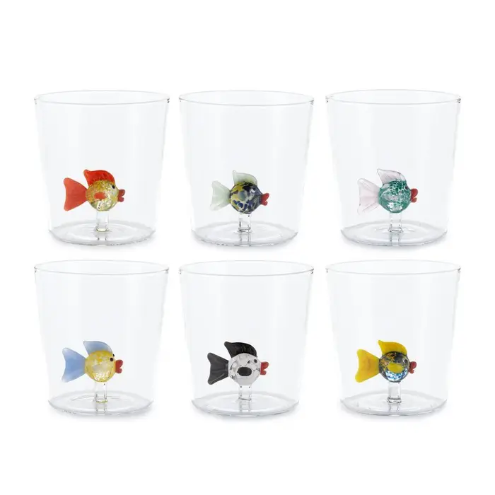 HENRIETTE Set Di 6 Bicchieri Clown Fish