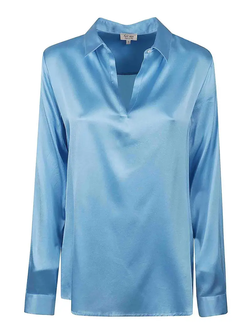 Her Camicia di miscela di seta Lavaggio Medio