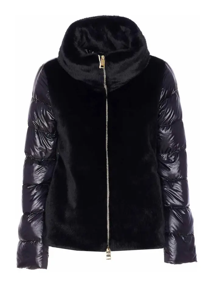 Herno Bomber Nero Con Chiusura Zip