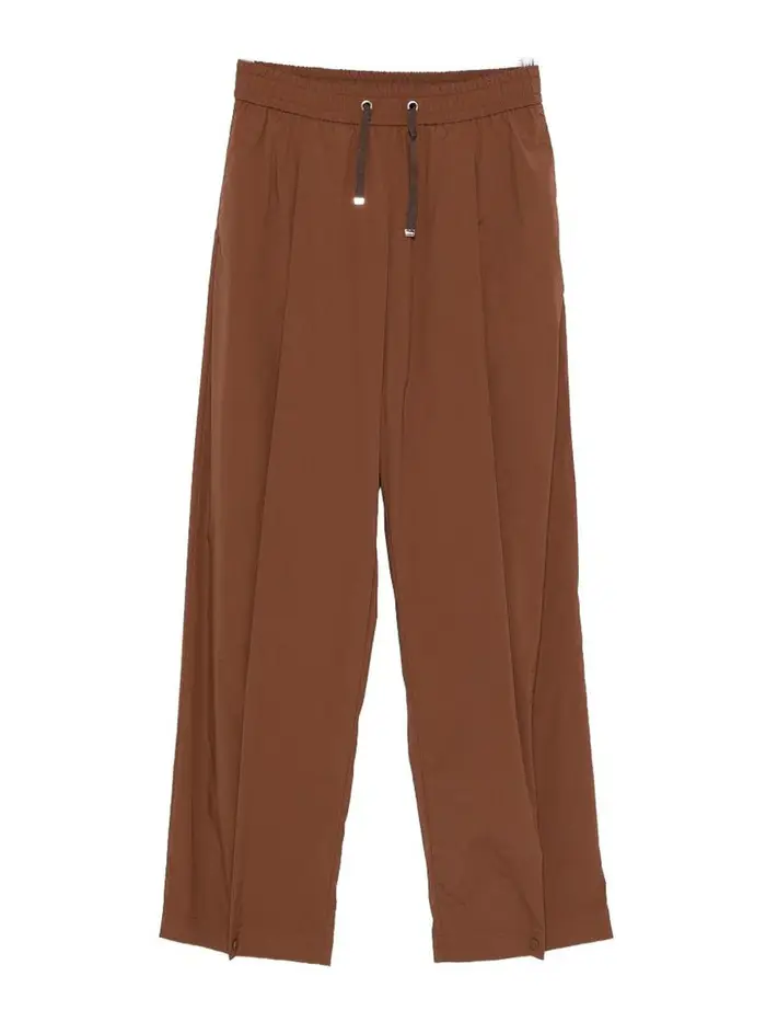 Pantaloni casual marroni con coulisse in vita Marrone