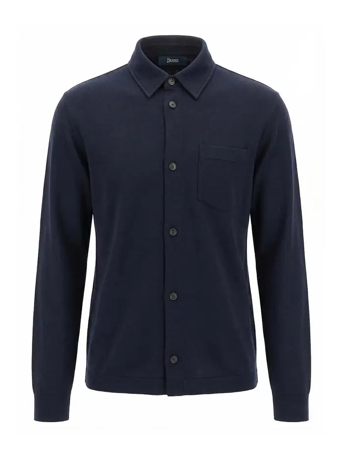 Herno Polo con taschino Blu