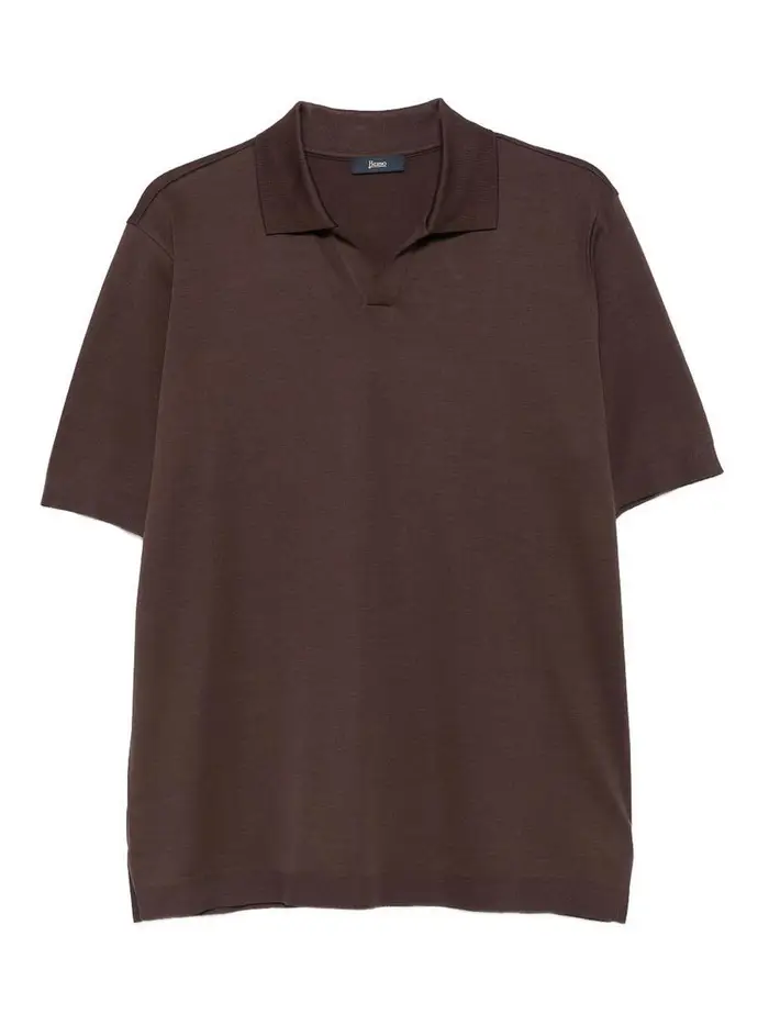 Polo in cotone marrone