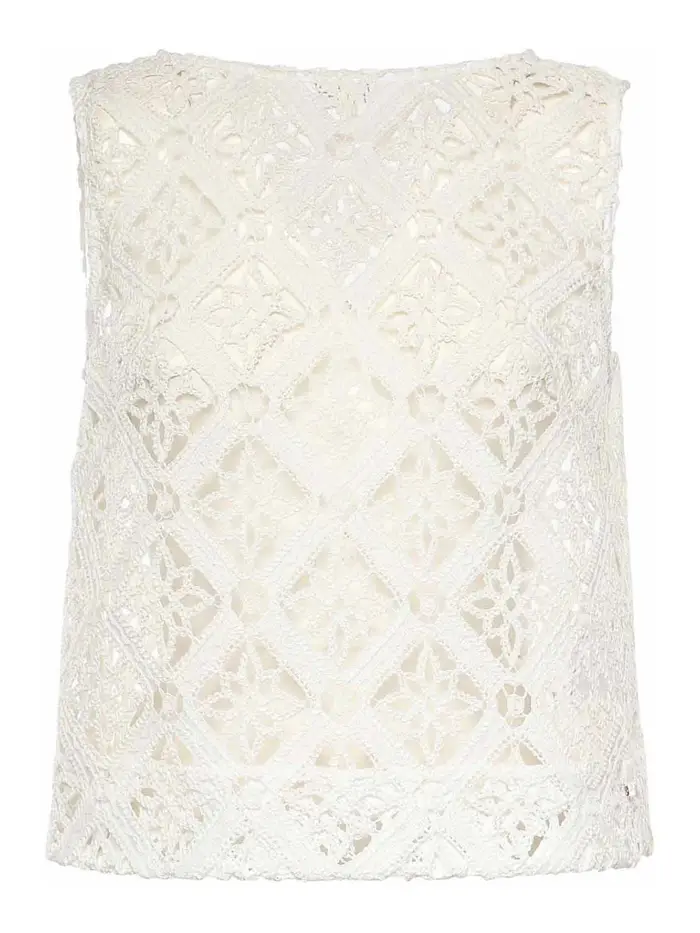 Vestito in acetato e viscosa Bianco