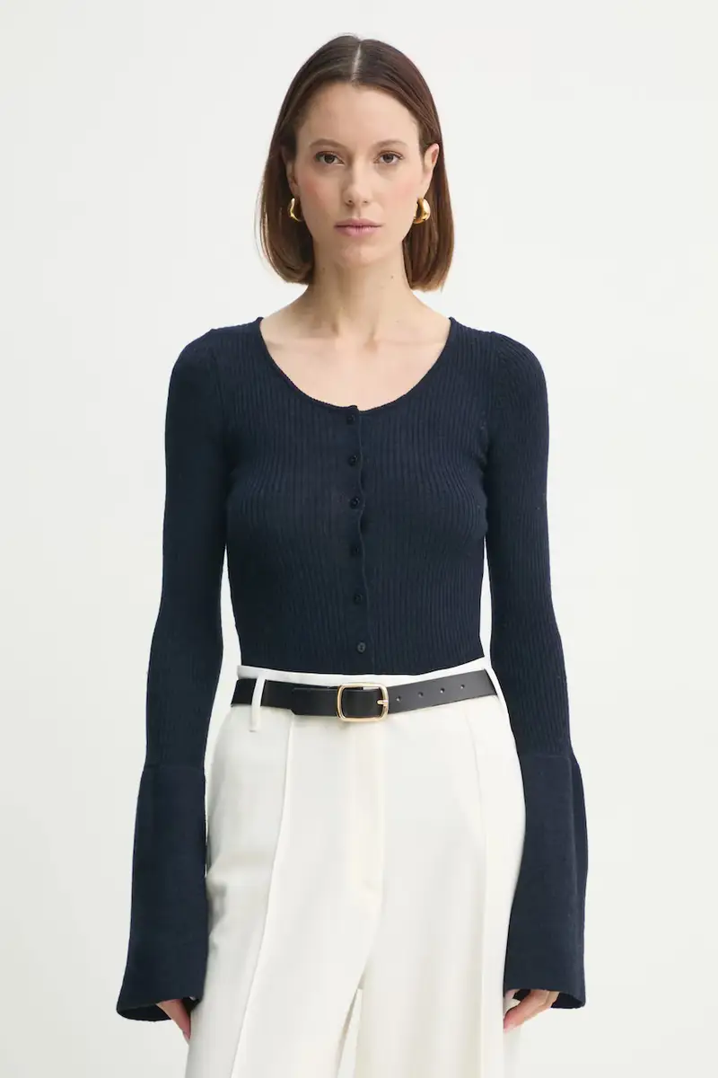 Herskind cardigan in lana Liw colore blu navy 5434825