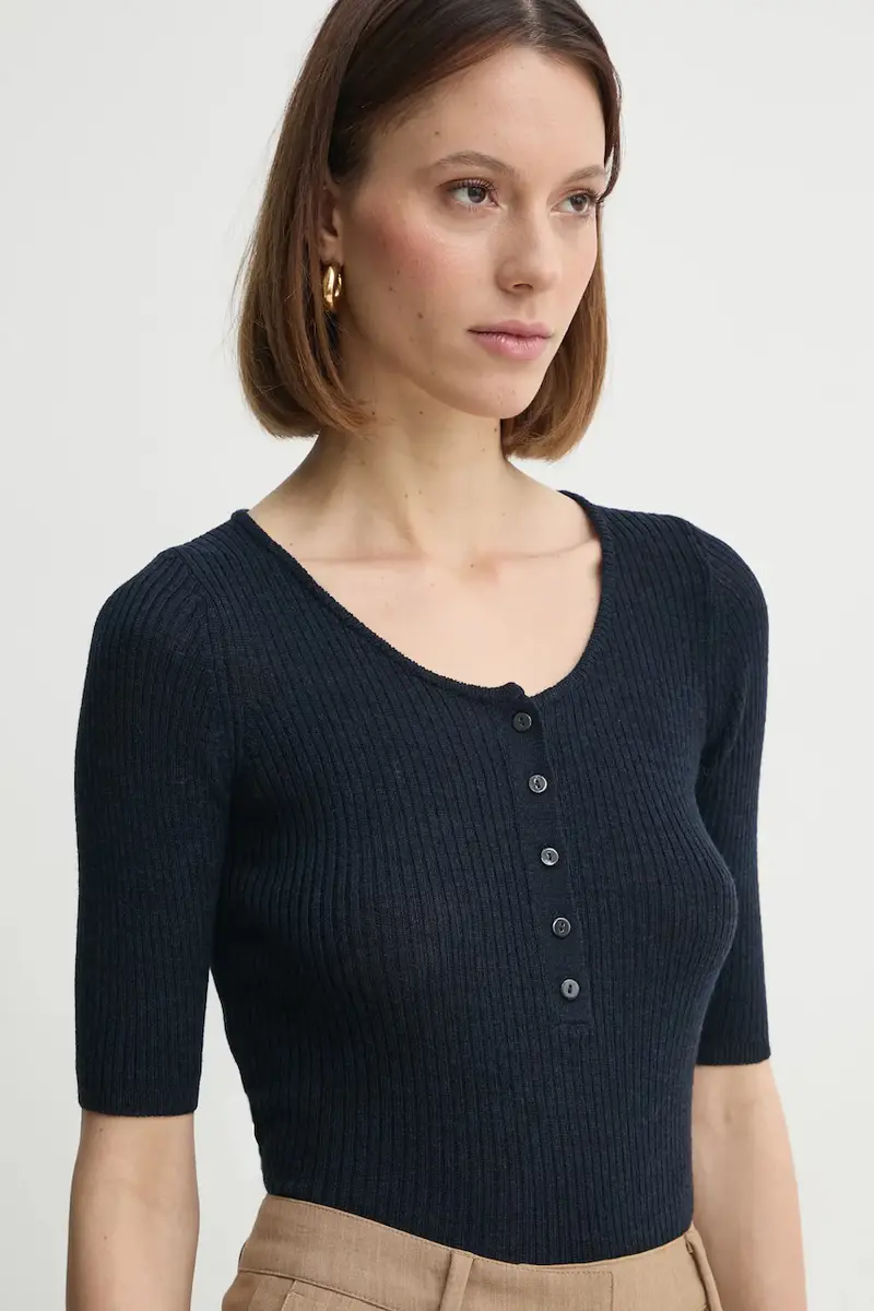 Herskind maglione in lana Agnes donna colore blu navy 5433825