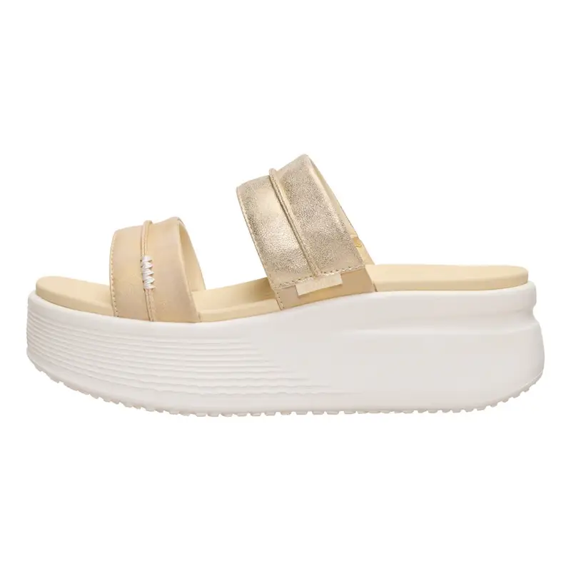 HEY DUDE Austin Slide Classic Champagne Metallic