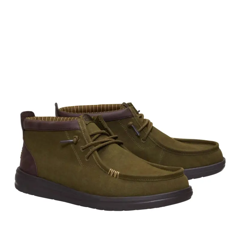 HEY DUDE Sneaker Wally Mid Gripr Marrone, Verde