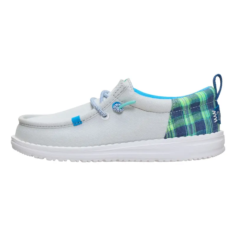 HEY DUDE Wally Funk Y Prep Plaid Grey
