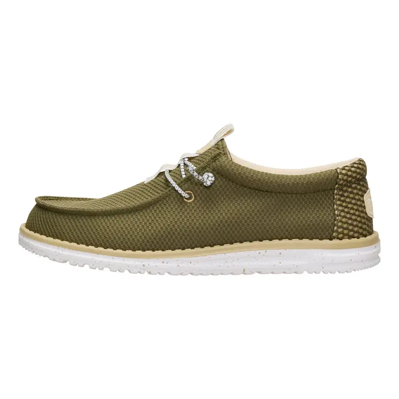 HEY DUDE Wally Mesh Neutrals Winter Green