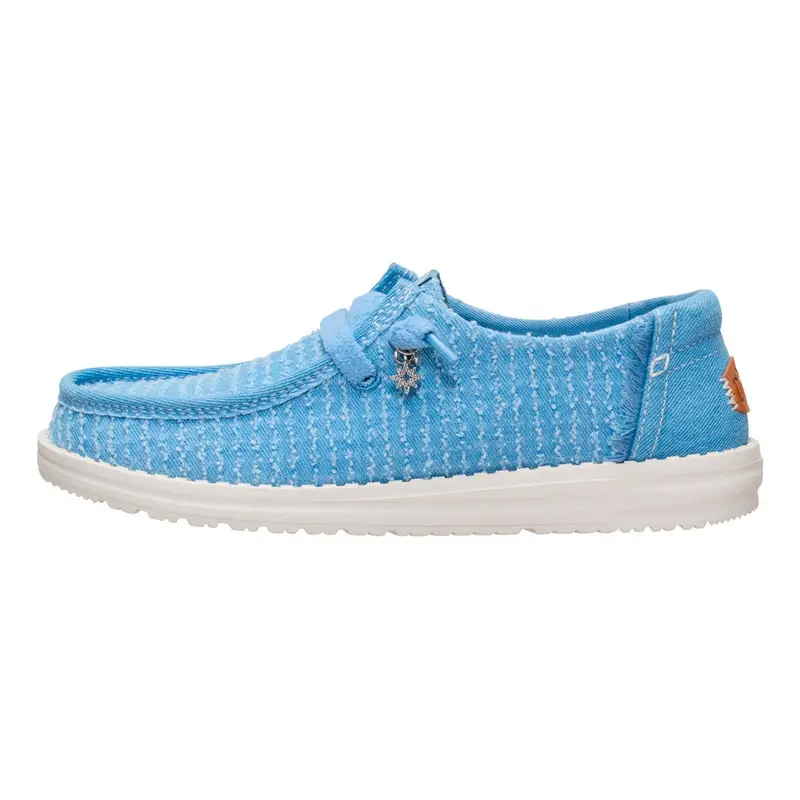 HEY DUDE Wendy Frayed Canvas Faded Denim