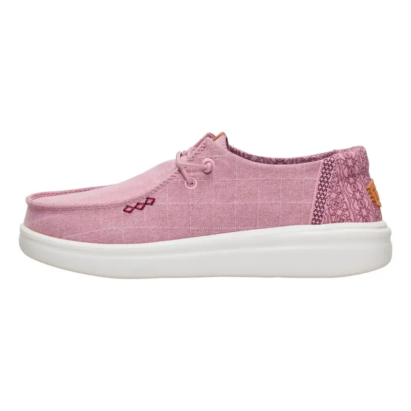HEY DUDE Wendy Rise Chambray Grid Rose Purple