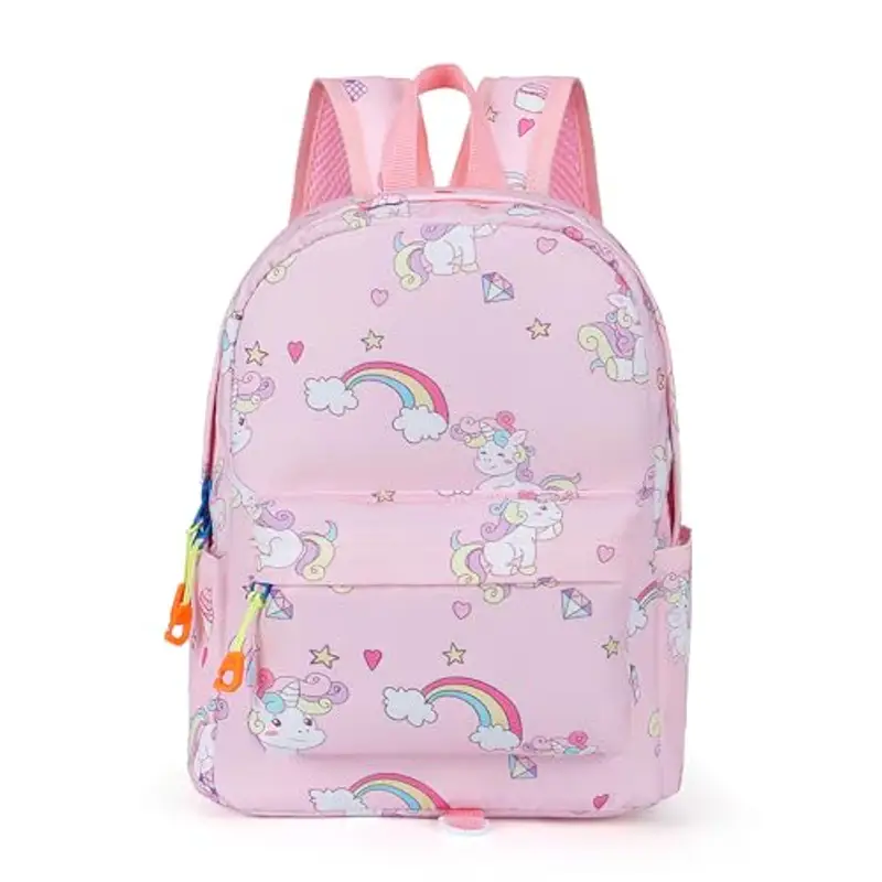 Hifot Unicorno Zaino Bambina, Materna Zainetto per Scuola Bambino Mini Zaini Cinghie Regolabili con Fascia Toracica Unicorno Zaino Regali