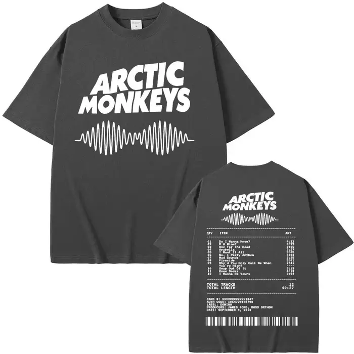 Maglietta grafica dell album musicale degli Arctic Monkeys, da uomo e da donna, stile vintage, stile street, 100% cotone, casual, oversize XL