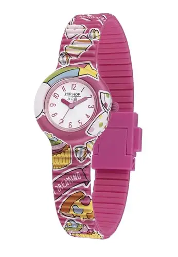 HIP HOP Collezione Kids Fun, Orologio Bambina, con Cinturino in Silicone, Indici e Sfere Colorate, Cassa 28 mm