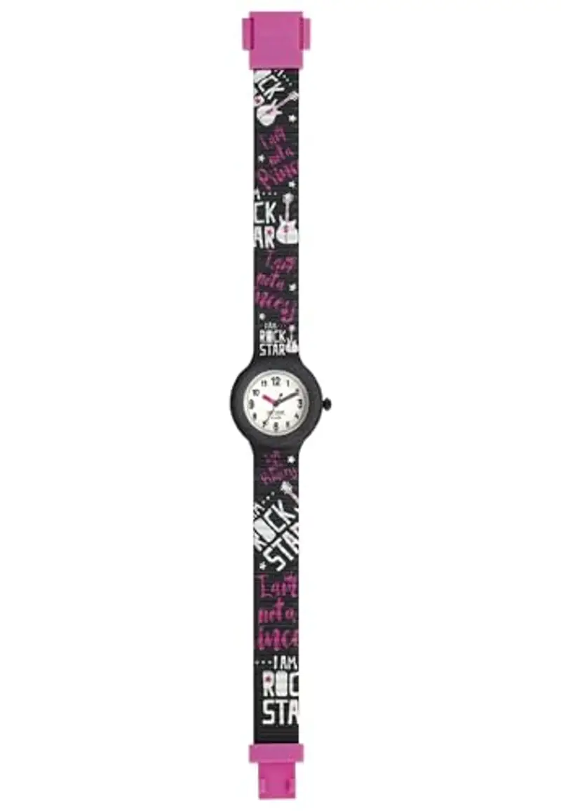 HIP HOP Collezione Kids Fun, Orologio Bambina Rock Star, con Cinturino in Silicone Intercambiabile e Regolabile, Indici e Sfere Colorate