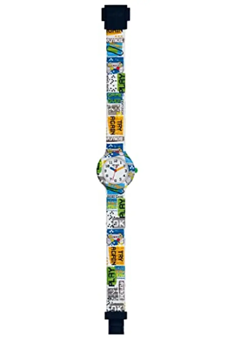 HIP HOP Collezione Kids Fun, Orologio Bambino Game, con Cinturino in Silicone Intercambiabile, Pratica Chiusura, Cassa 28 mm, Movimento al