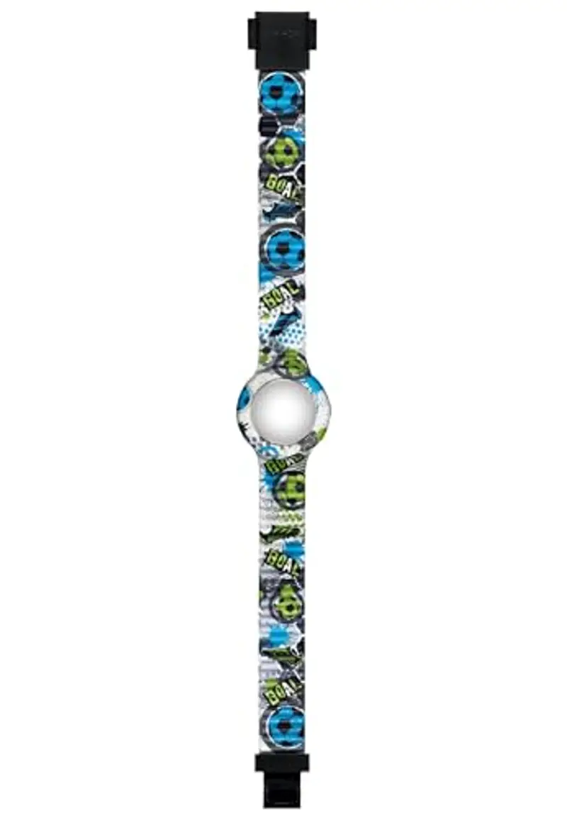 HIP HOP Orologio HBU1066 BAMBINO KIDS FUN quadrante MONO-COLORE BIANCO e CINTURINO SILICONE STAMPATO MULTICOLORE