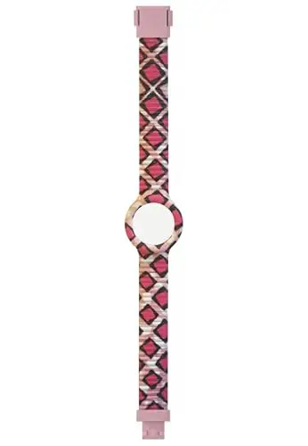 HIP HOP Orologio HBU1143 DONNA WAX BLOCK quadrante MONO-COLORE BIANCO e CINTURINO SILICONE CON TESSUTO MULTICOLORE