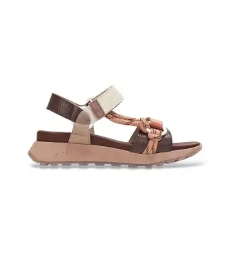 Hispanitas per donna CHV264869 Sandali color ambra marrone, Pelle, 3 a 5cm, Velcro, Casual