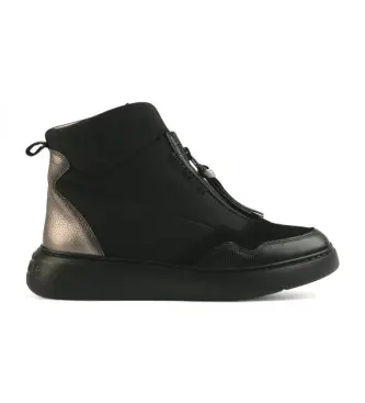 Hispanitas per donna HI243654 Sneakers in pelle Bolmet, Nero, Basso, Cerniera, Casual