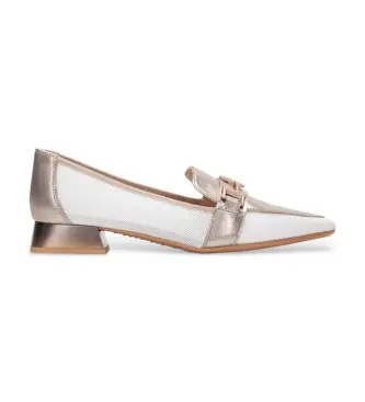 Hispanitas per donna HV253816 Scarpe in pelle bianca Dali, Bianco, 1 a 3 cm, Nessuno, Casual