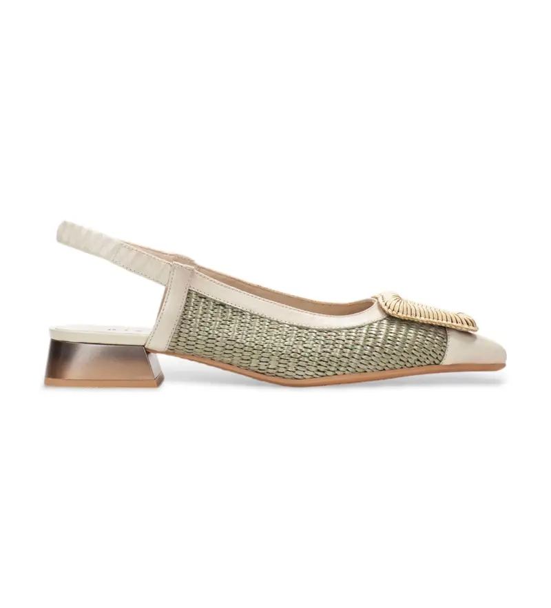 Hispanitas per donna. RHV254046 Scarpe in pelle beige Dali, 1 a 3 cm, Nessuno, Casual