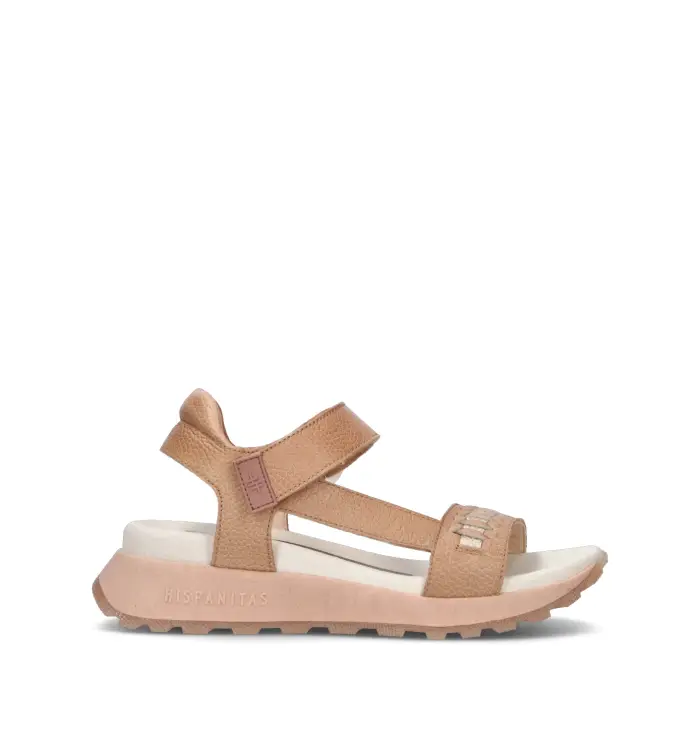 HISPANITAS Sandalo donna beige in pelle Vario