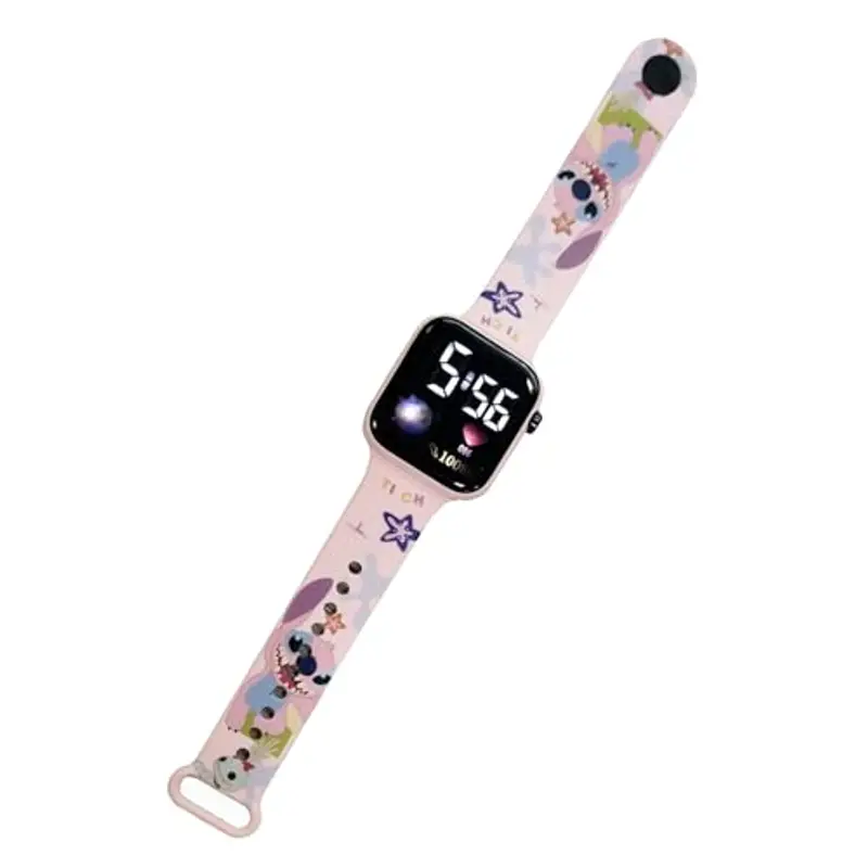HOAQPPOY Stitch Orologio Bambino Ragazze Ragazzo, Orologio Stitch Bambina, Regalo Bambina 7 8 9 10 11 anni, Giocattoli Bambini 6 7 8 9