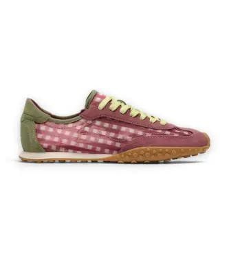HOFF per donna 12661040 Sneakers in Pelle Bridge Vichy granata, Basso, Stringhe, Casual