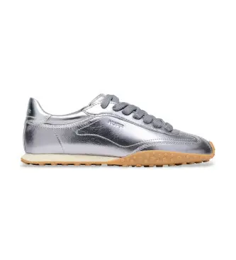 HOFF per donna 22561012 Sneakers Bridge Metallics in pelle argento, Basso, Stringhe, Casual