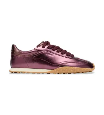 HOFF per donna 22561015 Sneakers in pelle lilla Bridge Metallics, Basso, Stringhe, Casual