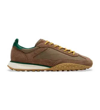 HOFF per uomo 22559005 Sneakers marroni Bridge Mkii, Pelle, Marrone, Basso, Stringhe, Casual Bianco