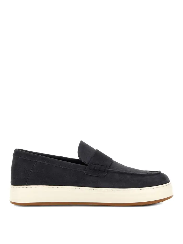 Hogan Mocassino H-Tv In Pelle Scamosciata Blu Scuro