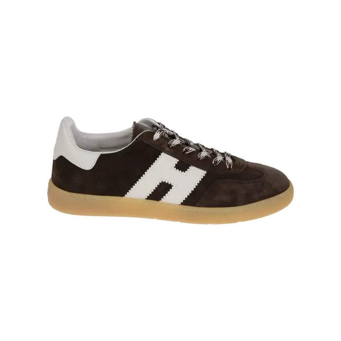 Hogan scarpa uomo cool in pelle liscia e scamosciata marrone