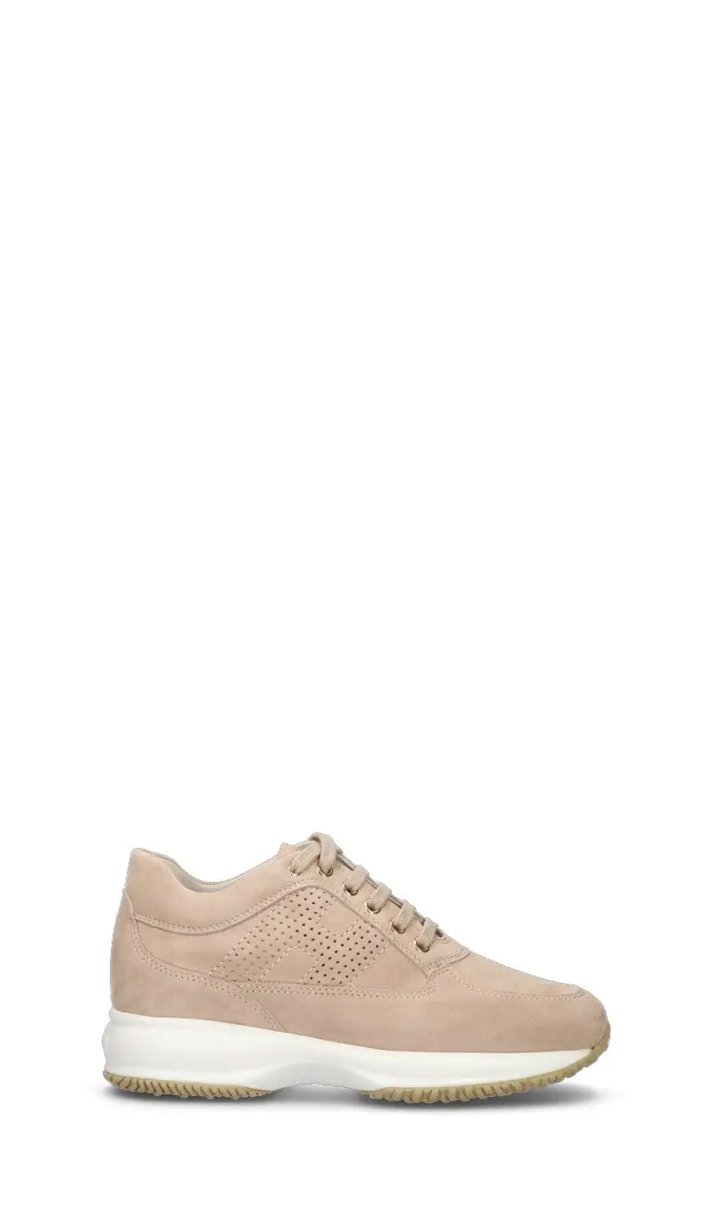 HOGAN Sneaker donna beige in pelle Vario